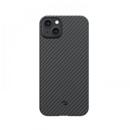 Чехол Pitaka KI1401M для iPhone 14 Plus черно-серый, MagEZ Case 3 (6.7"), кевлар (арамид)