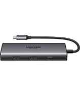 Адаптер UGREEN CM498 (15852) Revodok 6-in-1 8K@30Hz USB-C to 2*USB-A 3.0&USB-C 3.0&2*HDMI&PD серый