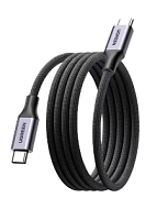 Кабель UGREEN L520 (55517) 1м серый космос USB-C to USB-C PD Magnetic Fast Charging Cable