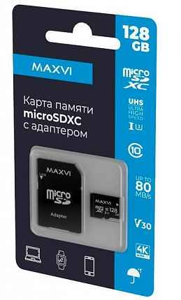 Maxvi microSDXC 128Gb, V30