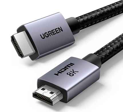 Кабель UGREEN HD171 (25911) HDMI 2.1 Male To Male 8K Cable. Длина: 3м. Цвет: серый